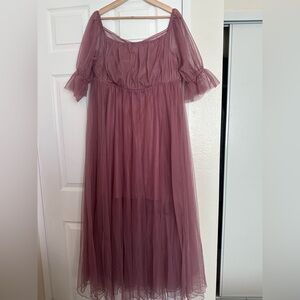 Ever Pretty Off-Shoulder pregnancy Gown (Orchid color)